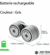 AirFrais Neck | Ventilateur portable et rétractable, compacte et élégant | 1600mAh, silencieux, USB - Air Frais