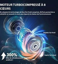 AirFrais | Ventilateur de cou silencieux et portable, rafraichissement instantané | 8000mAh, USB, LED